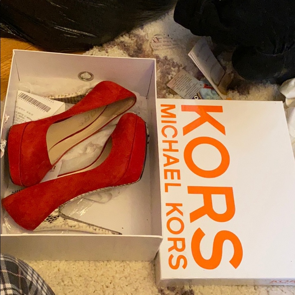 Red Michael Kors heels